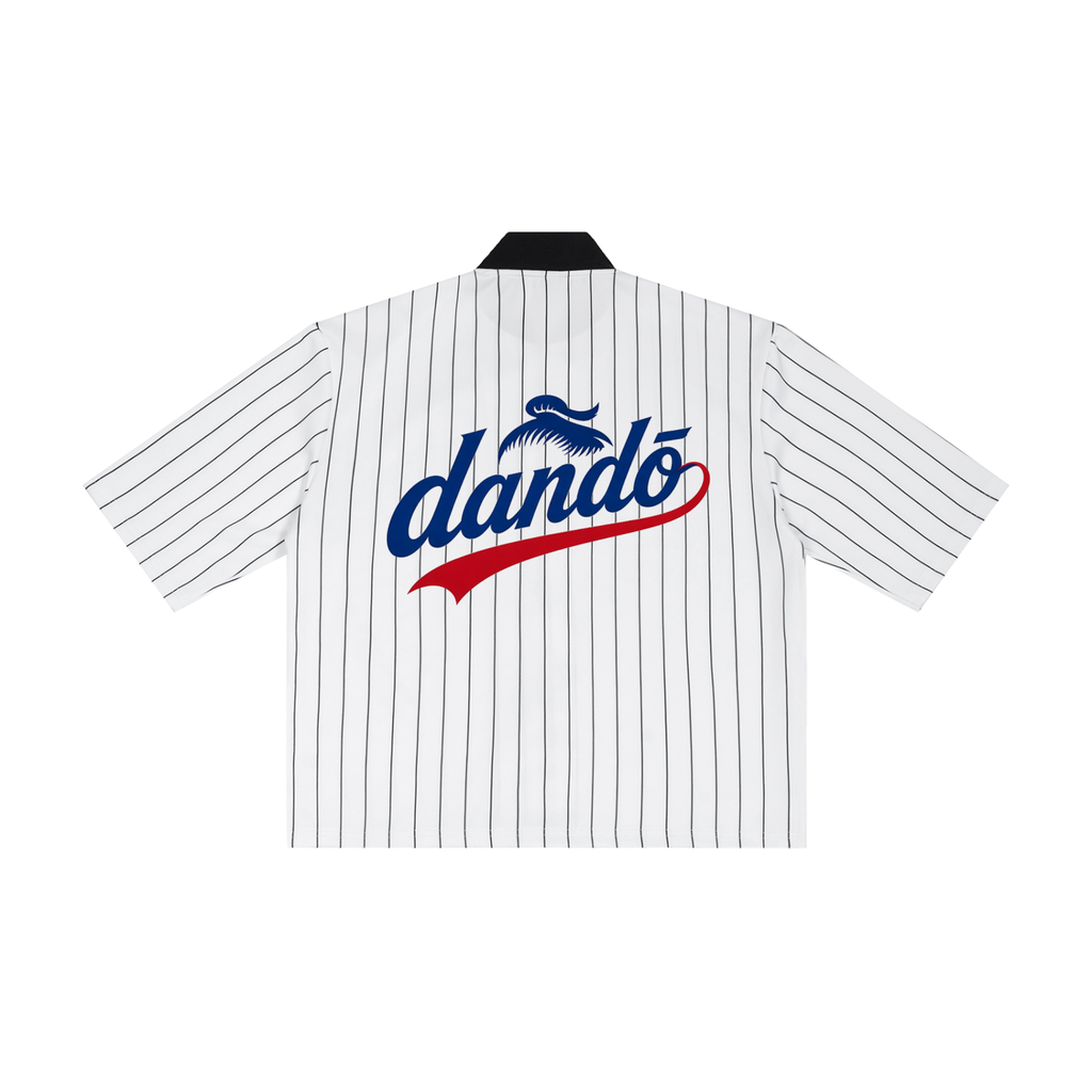 Dandō Top Knot Striped Full-Zip Baseball Jersey