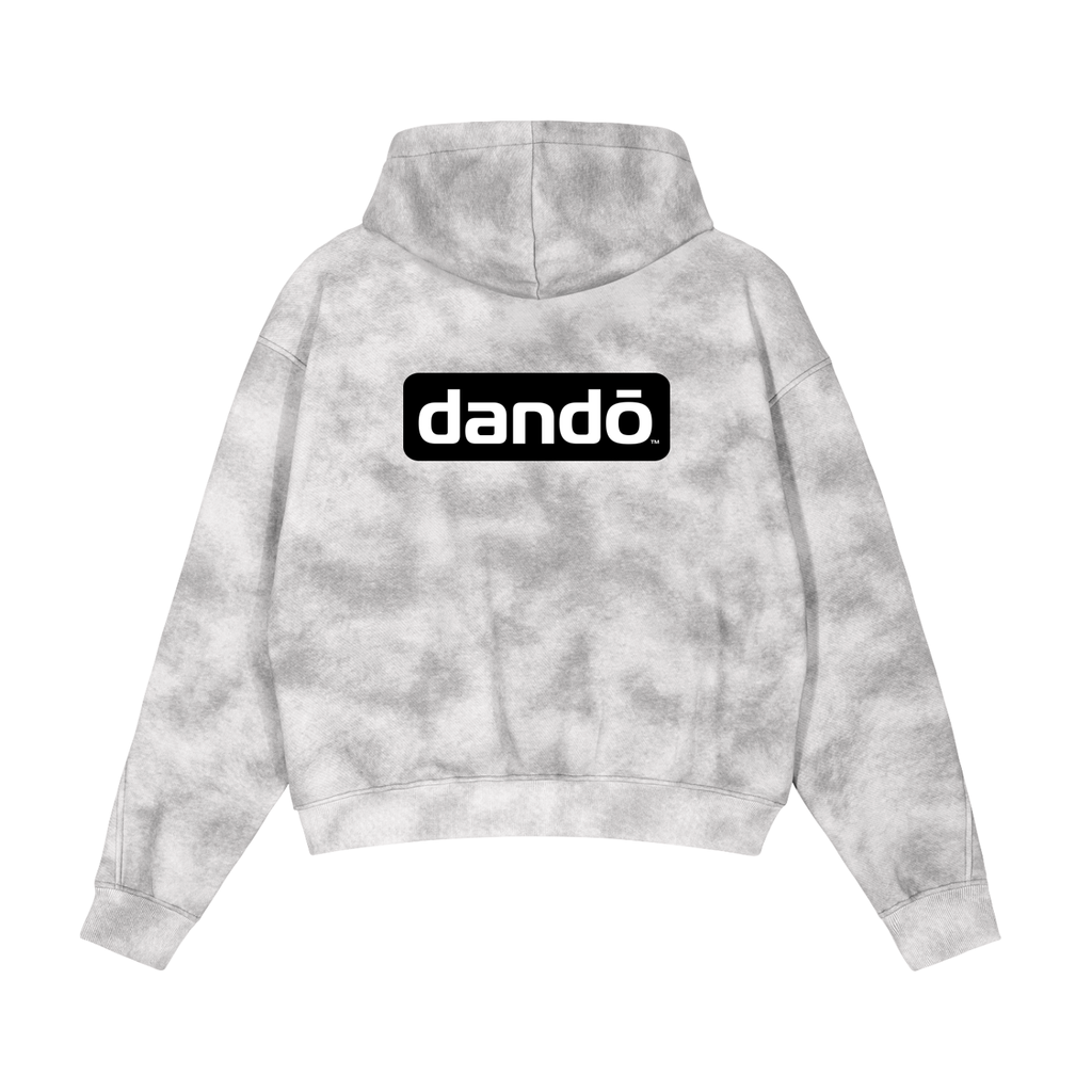 Dandō Dirty Washed Zip-Up Fleece Hoodie
