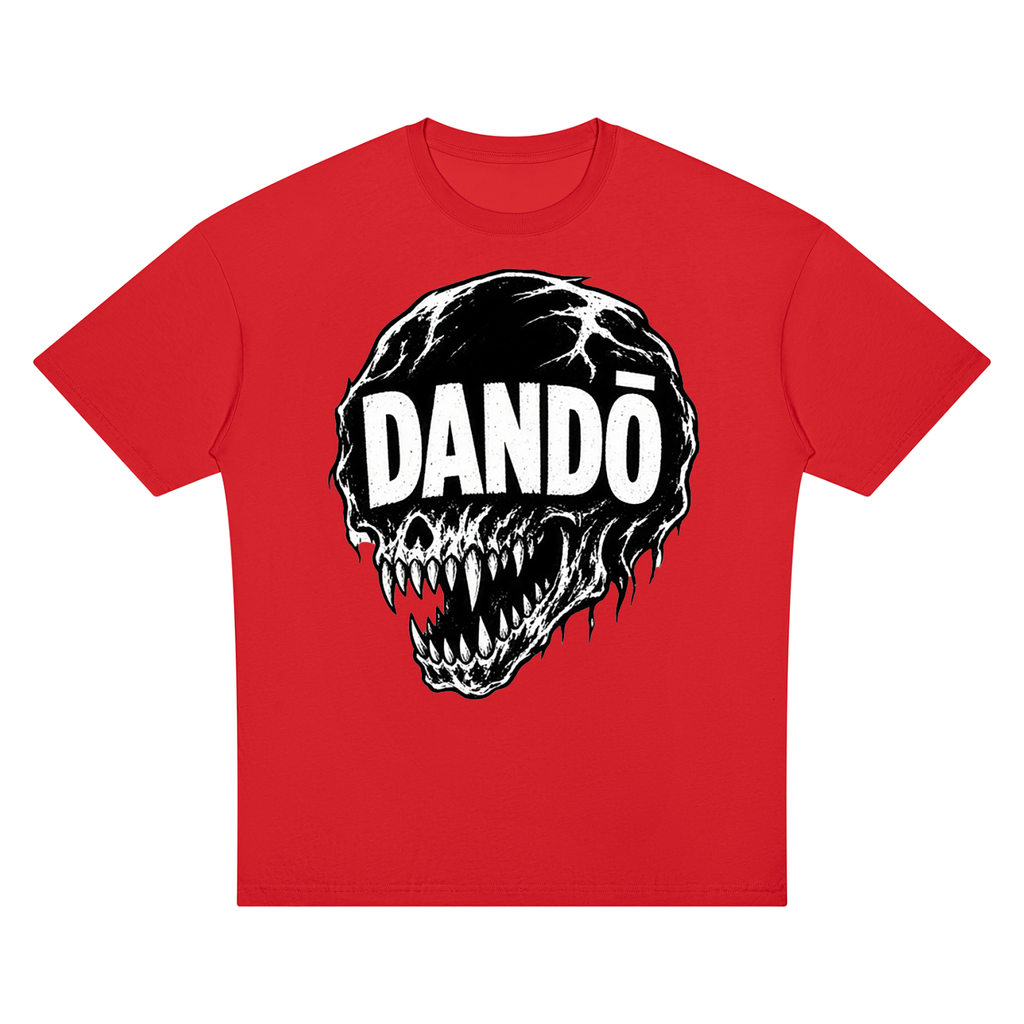 Dandō Tooth and Skull Oversized Drop Shoulder T-Shirt