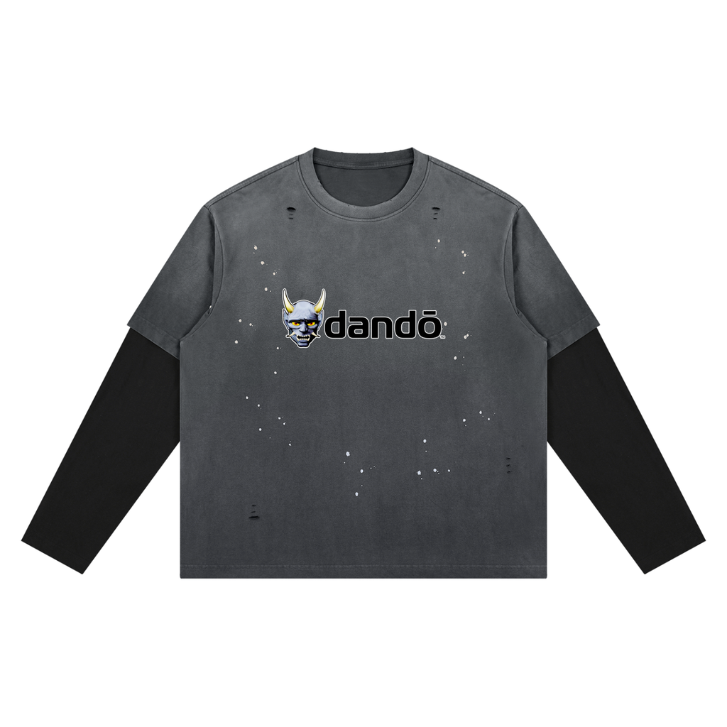 Dandō Oni Vintage Wash Distressed Layer Skate Shirt