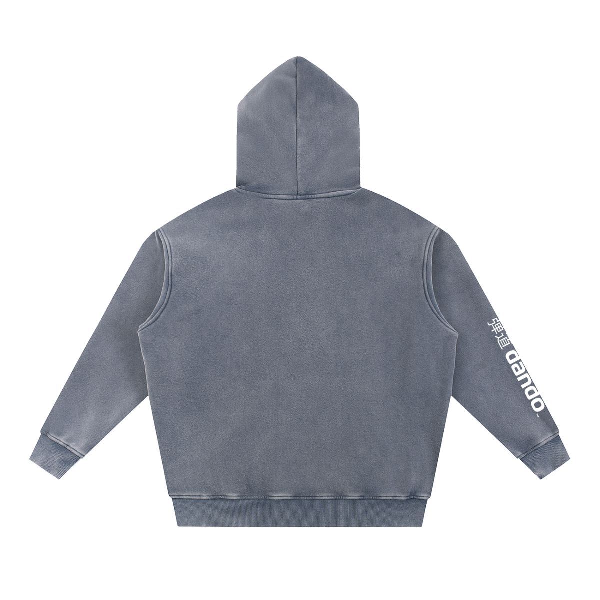 Dandō Gunmetal Gray Snow Wash Fleece Oversize Hoodie