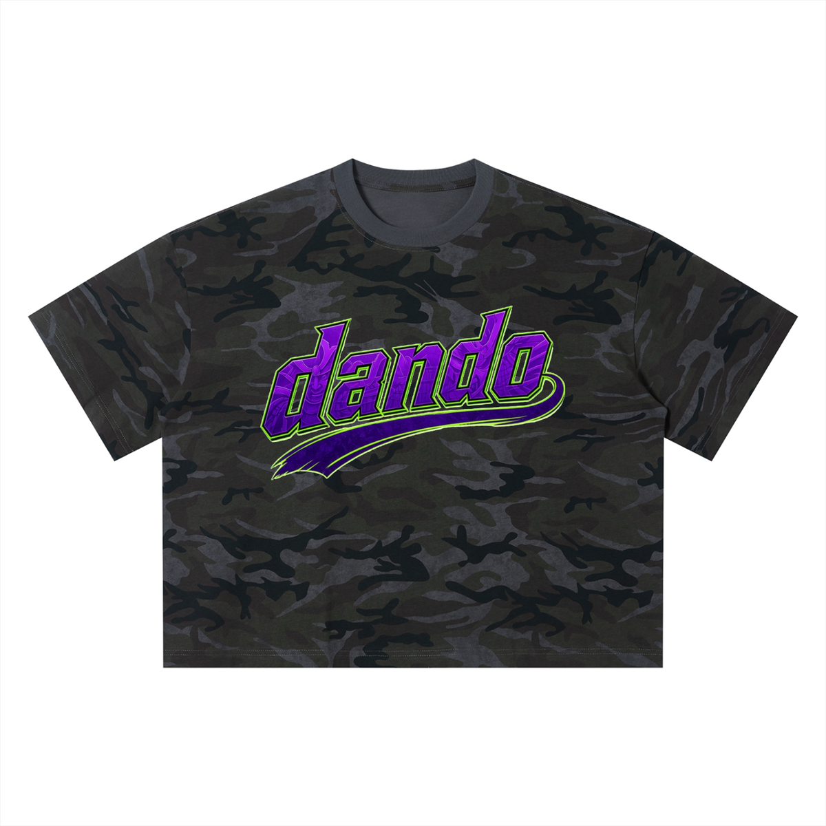 Dandō Dark Purple Camo Boxy Shirt