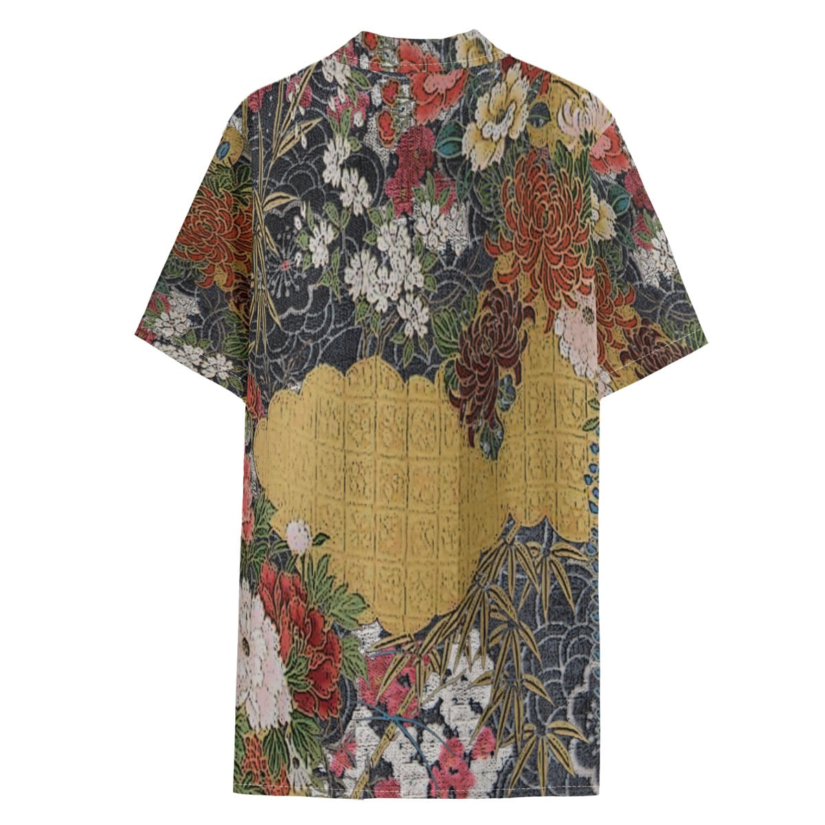 Dandō Gold Foil Floral Men's Hawaiian Aloha Shirt