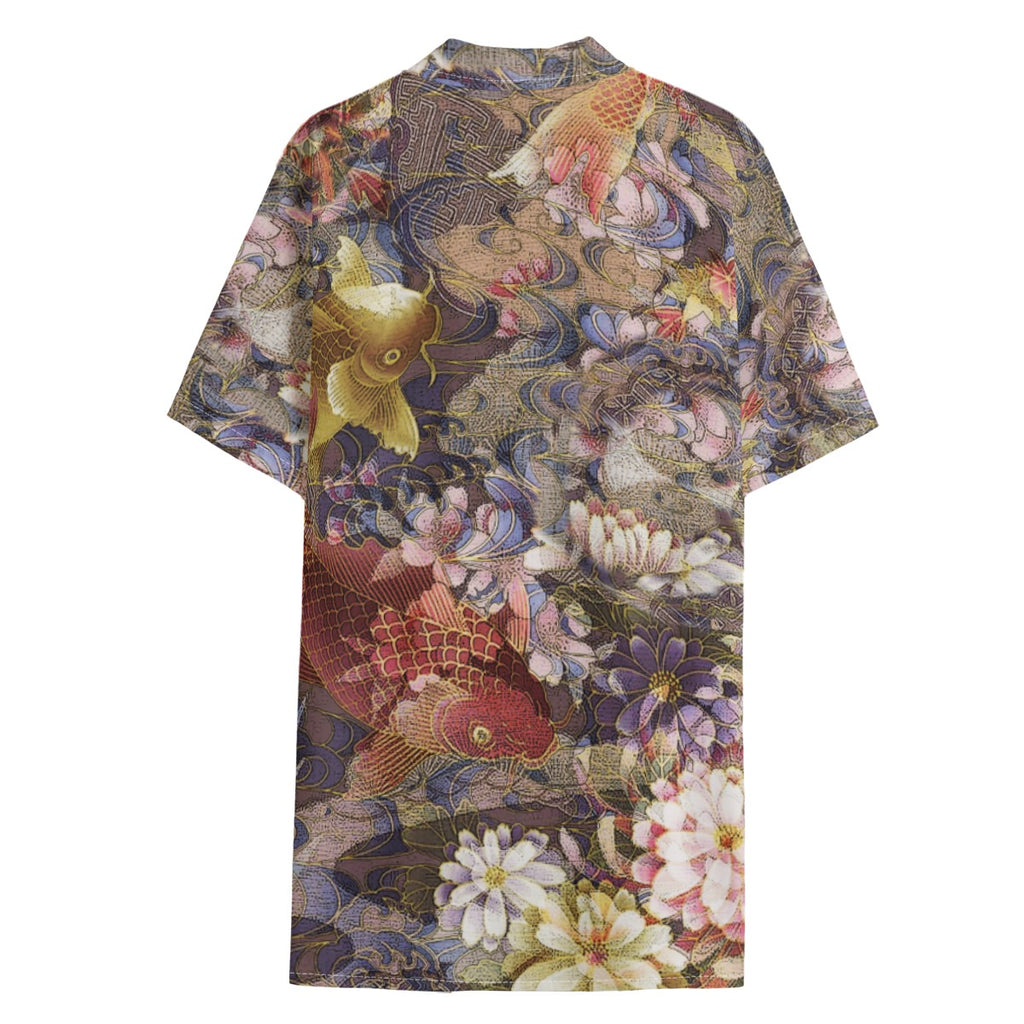 Dandō Koi Pond Men's Hawaiian Aloha Shirt