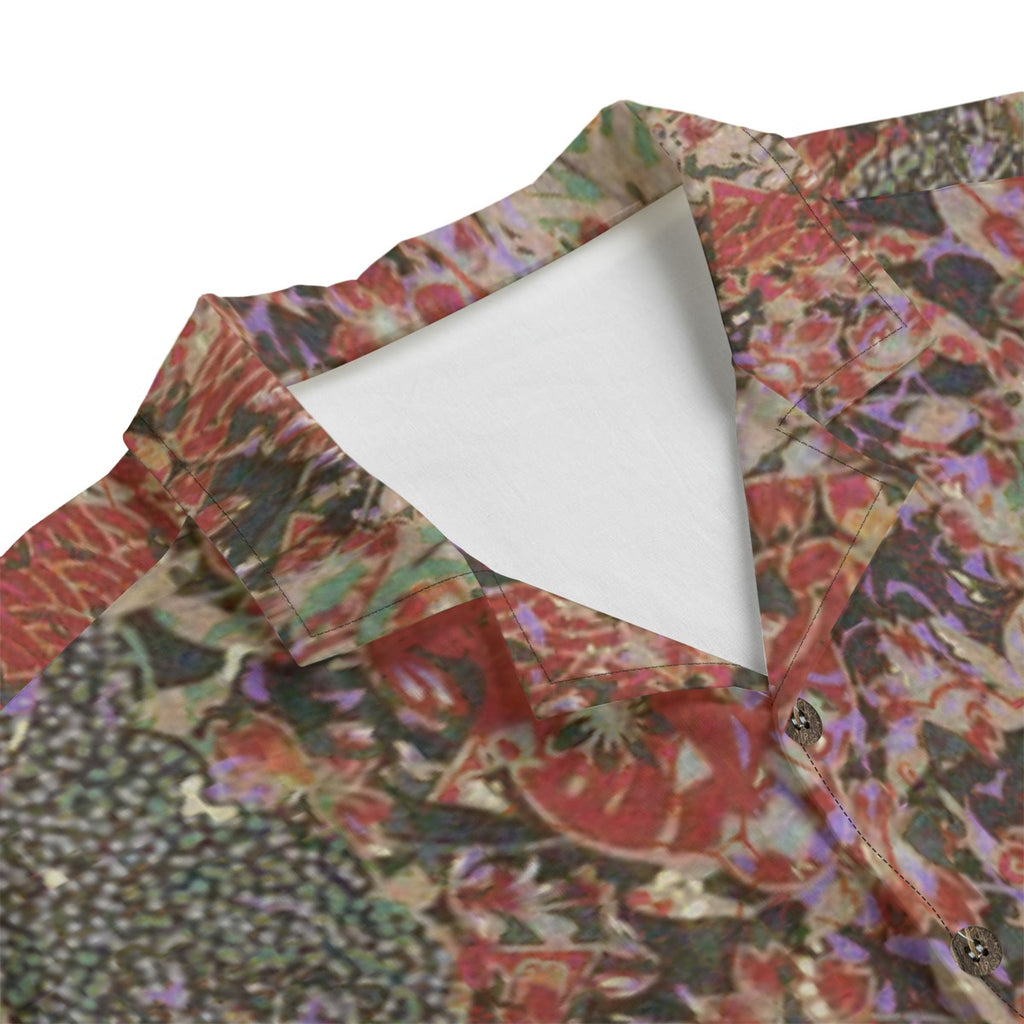 Dandō Crimson Blossom Men's Hawaiian Aloha Shirt