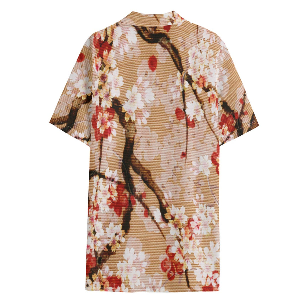 Dandō Blossom on Bamboo Men's Hawaiian Aloha Shirt