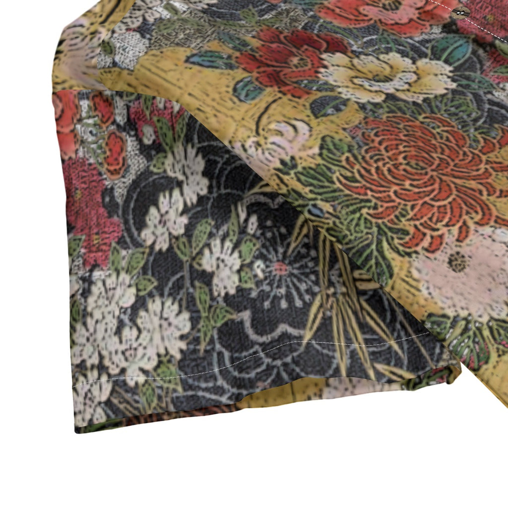 Dandō Gold Foil Floral Men's Hawaiian Aloha Shirt