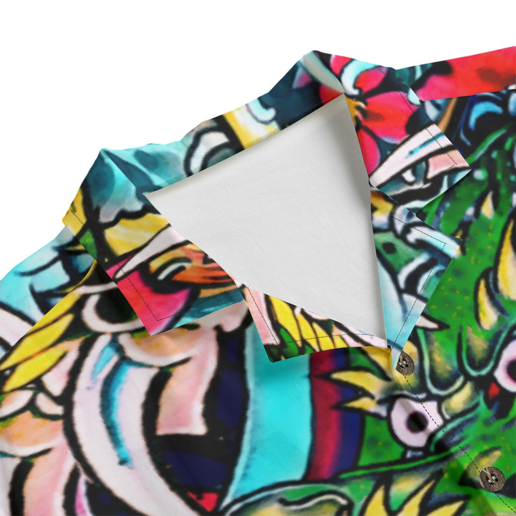 Dandō Dragon Koi Men's Hawaiian Aloha Shirt