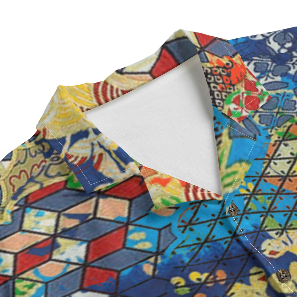 Dandō Converging Patterns Men's Hawaiian Aloha Shirt