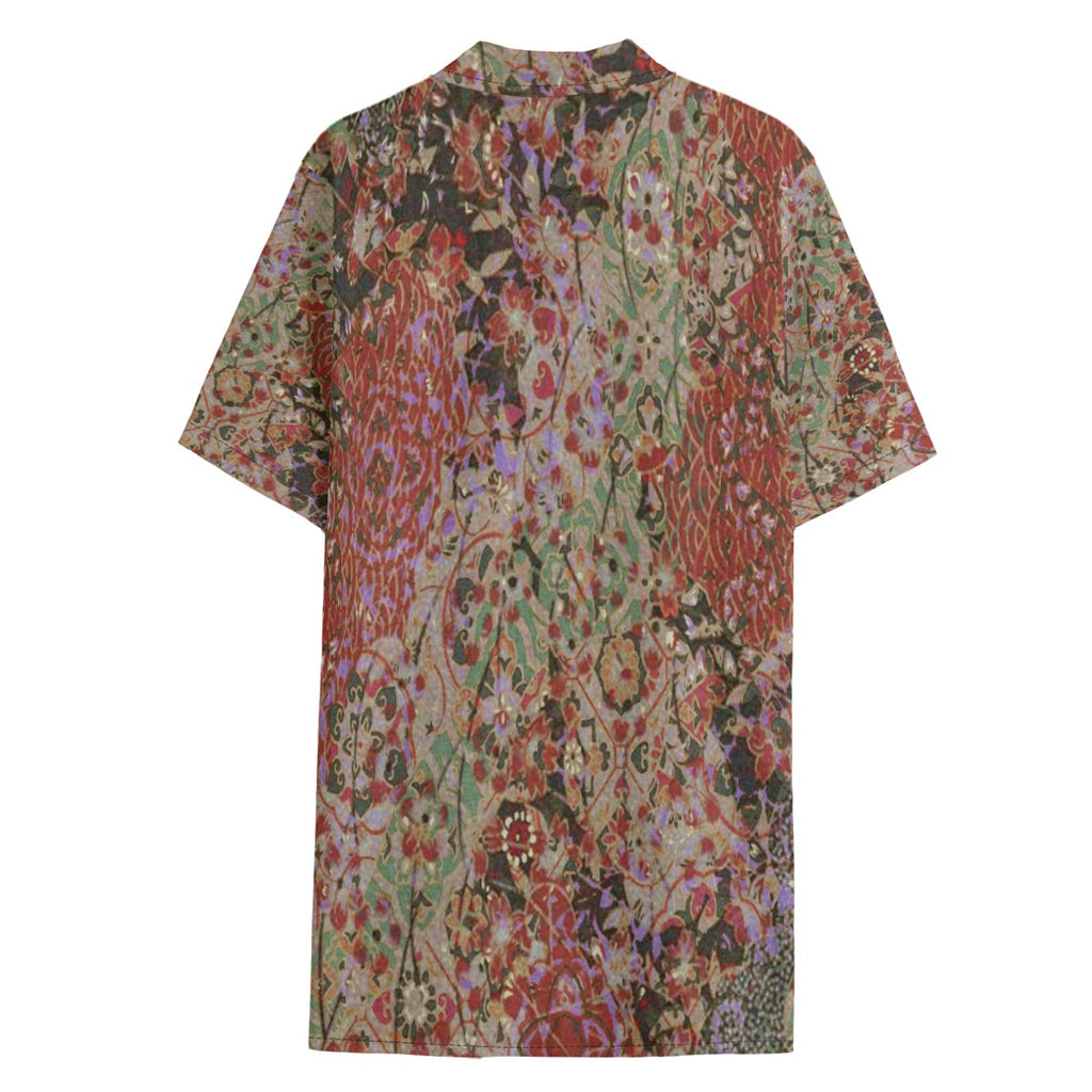 Dandō Crimson Blossom Men's Hawaiian Aloha Shirt