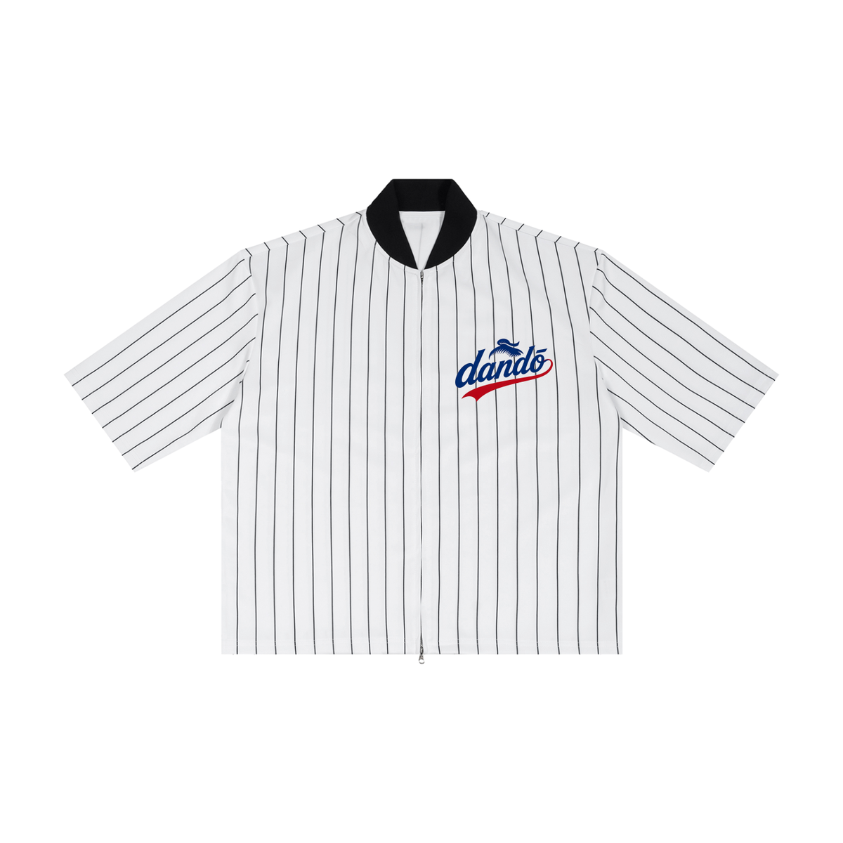 Dandō Top Knot Striped Full-Zip Baseball Jersey