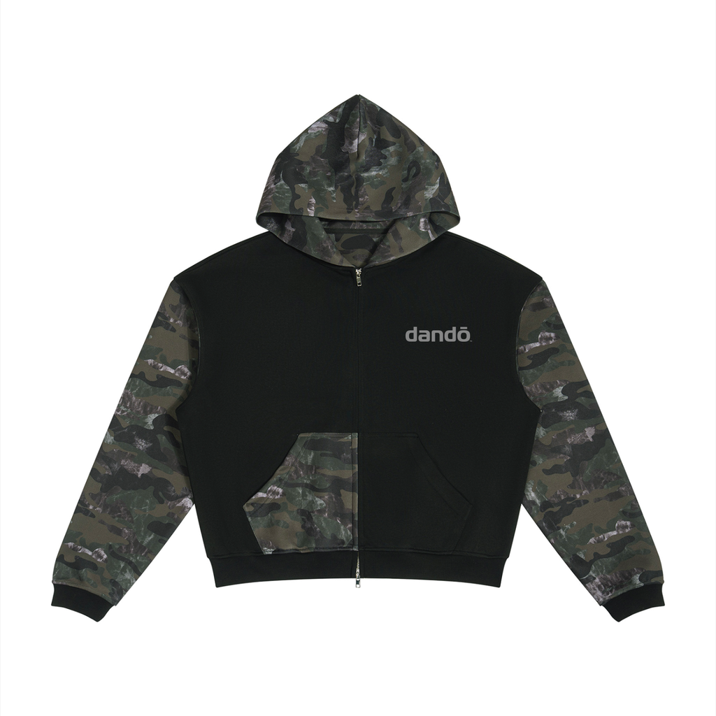 Dandō Camo Full Zip Boxy Hoodie