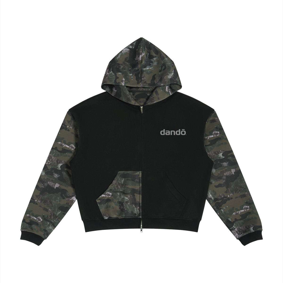 Dandō Camo Full Zip Boxy Hoodie
