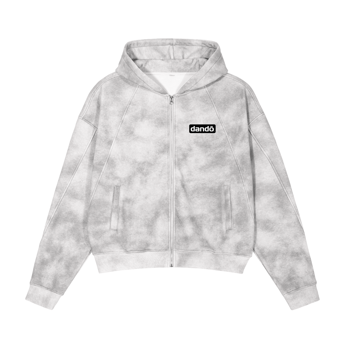 Dandō Dirty Washed Zip-Up Fleece Hoodie