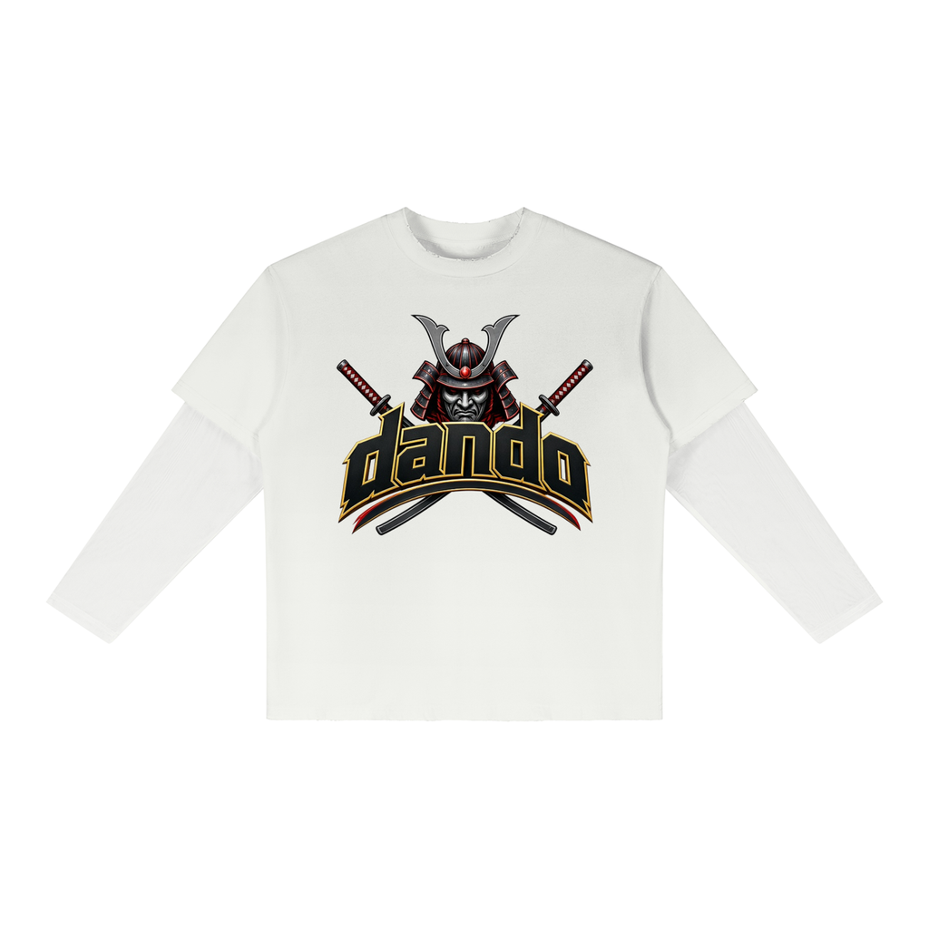 Dandō White Katana Sunfade Layer Skate Shirt