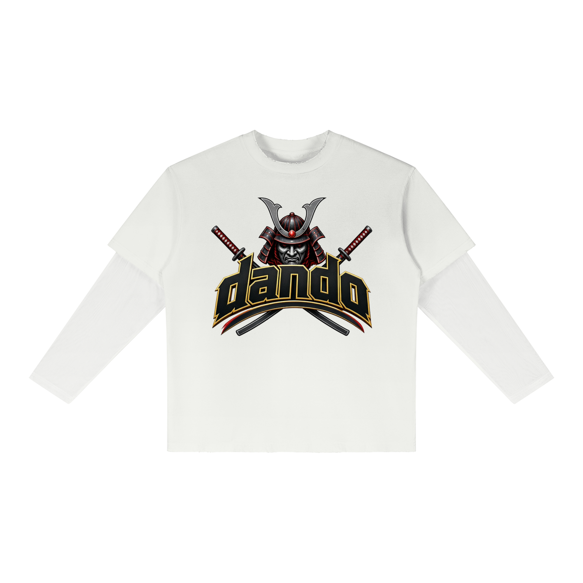 Dandō White Katana Sunfade Layer Skate Shirt