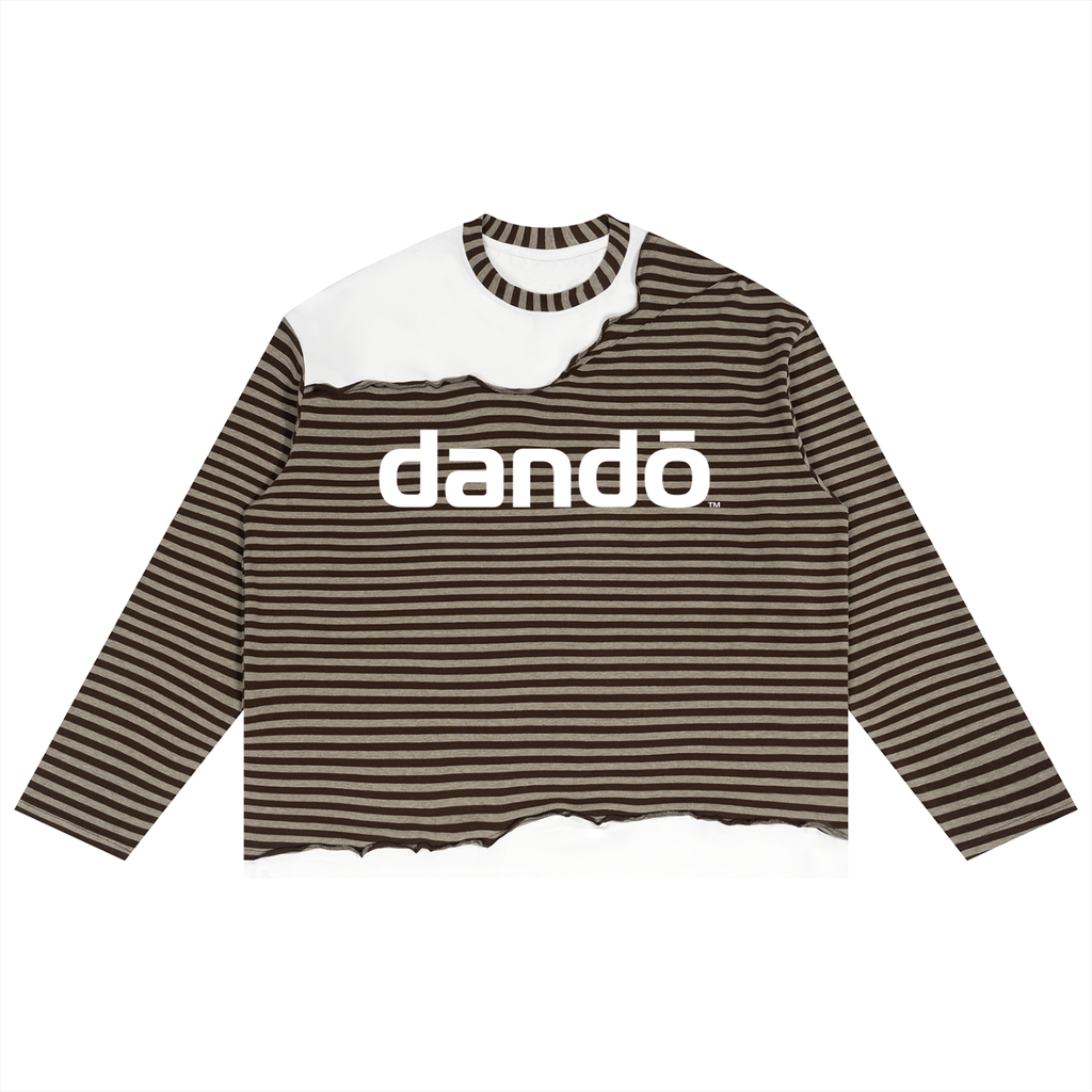 Dandō Sutoraipu no paneru Long Sleeve Shirt