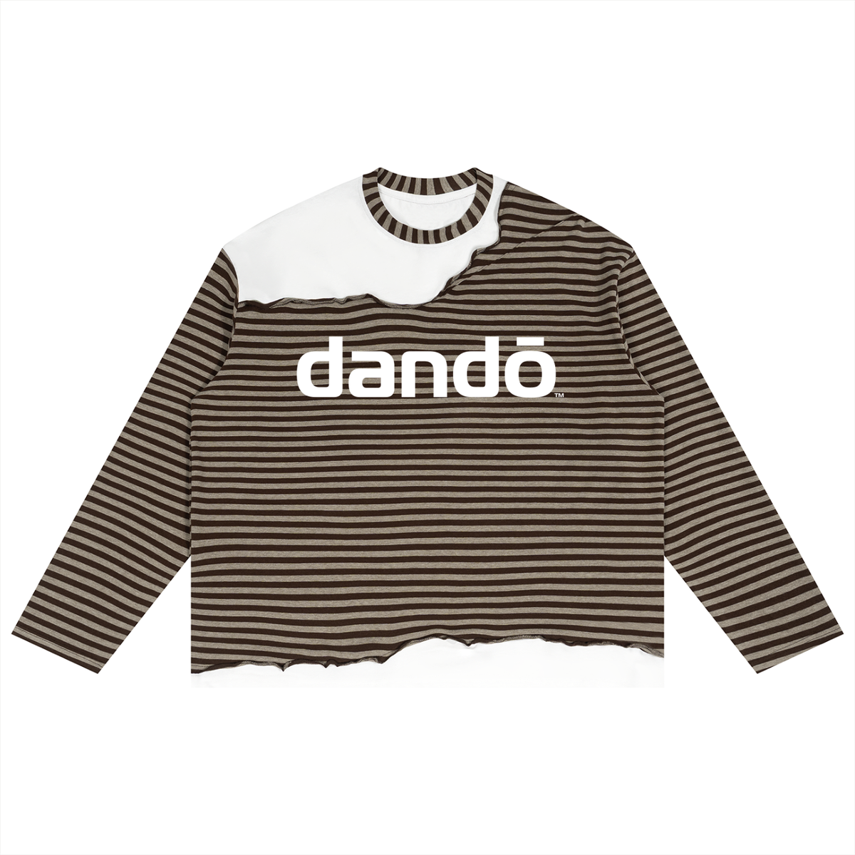 Dandō Sutoraipu no paneru Long Sleeve Shirt