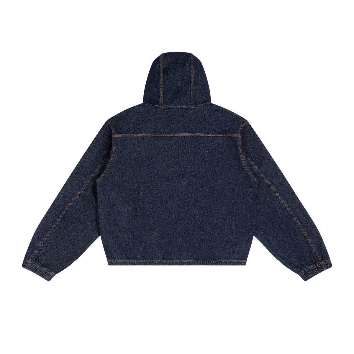 Dandō Men's Boxy Vintage Wash Hooded Denim Jacket