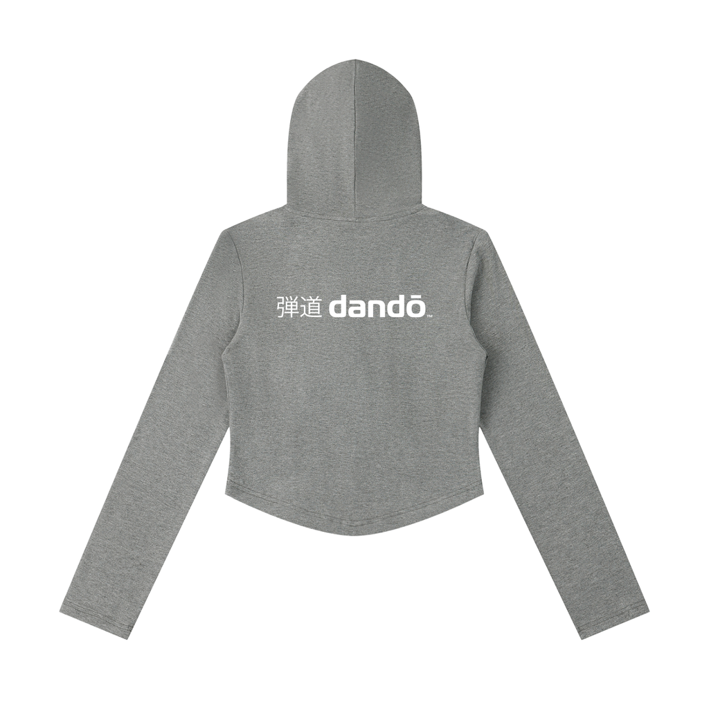 Dandō Women's Slim Cropped Full Zip Hoodie