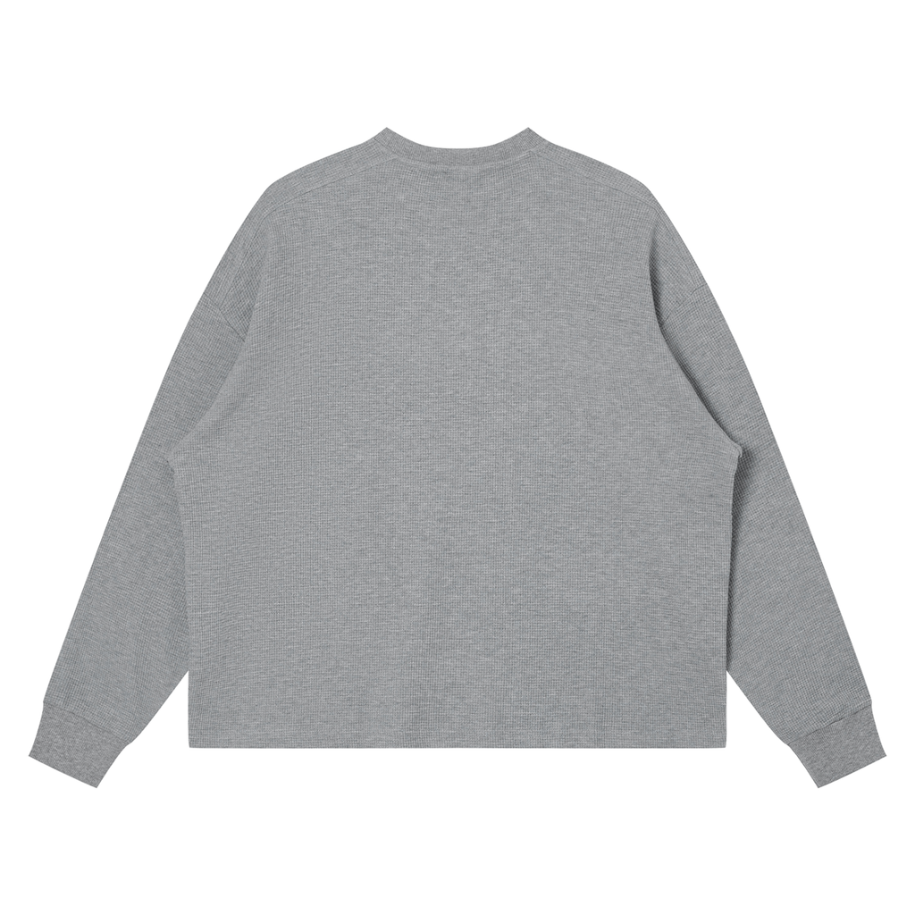Dandō Dark Lightning Waffle Boxy Long Sleeve Shirt