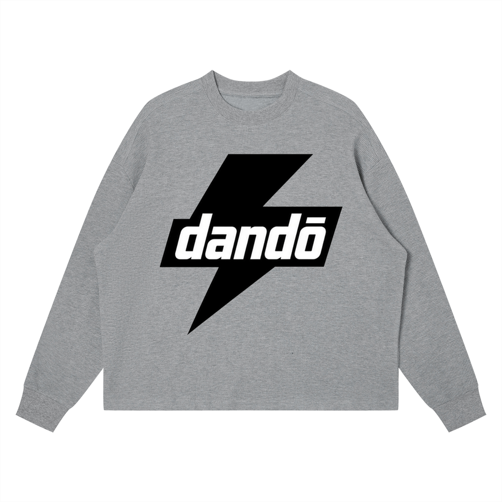 Dandō Dark Lightning Waffle Boxy Long Sleeve Shirt