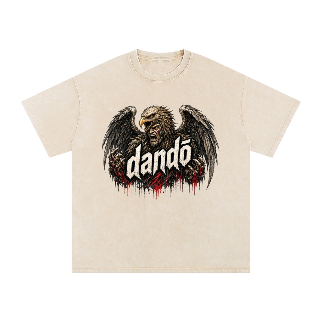 Dandō Eagle Man Snow Washed Oversized Cotton Skate Shirt