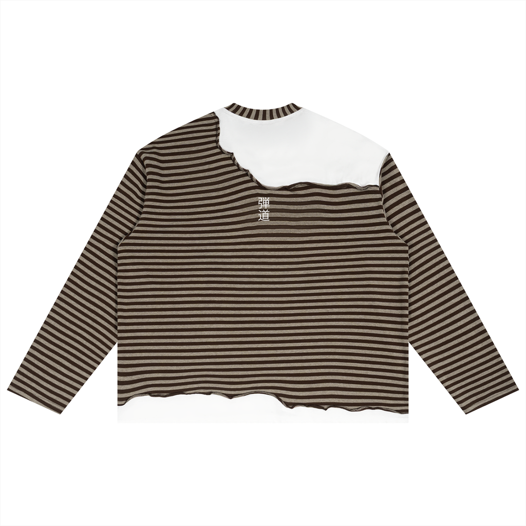 Dandō Sutoraipu no paneru Long Sleeve Shirt
