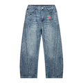 Dandō Vintage Wash Barrel Leg Denim Jeans