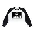 Dandō Bad Girl Raw-Hem Color-Block Raglan Crop Sweatshirt