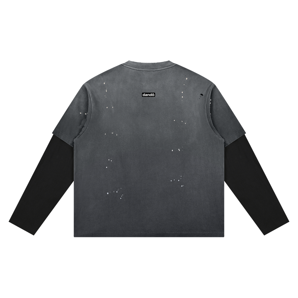 Dandō Oni Vintage Wash Distressed Layer Skate Shirt