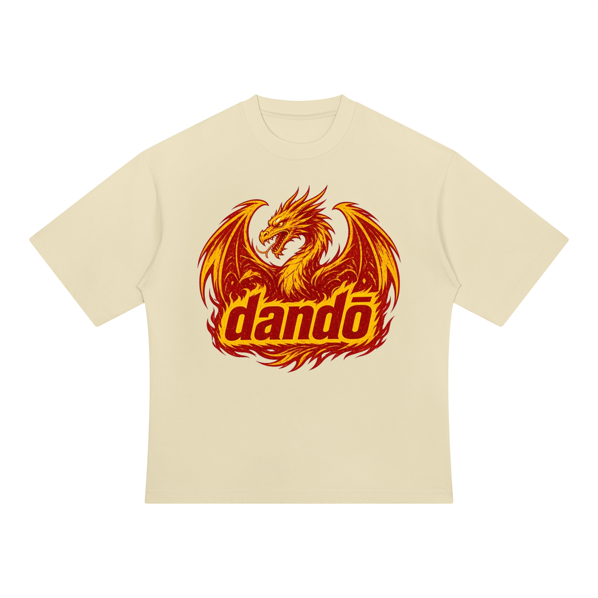 Dandō Dragon Flame Heavyweight Oversized Skate Shirt