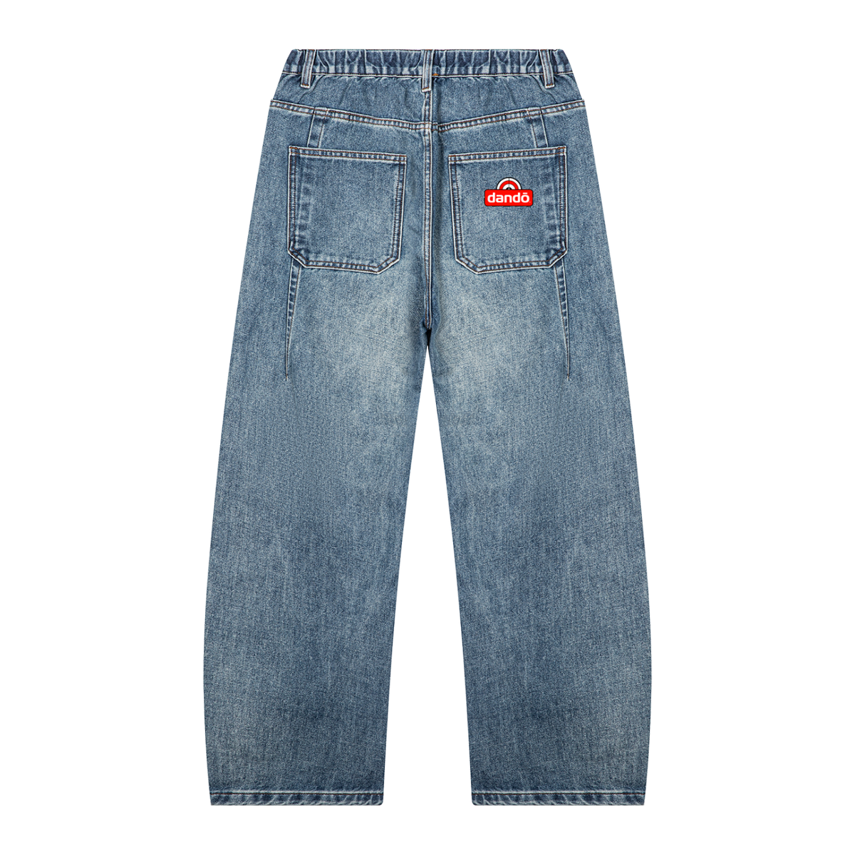 Dandō Vintage Wash Barrel Leg Denim Jeans
