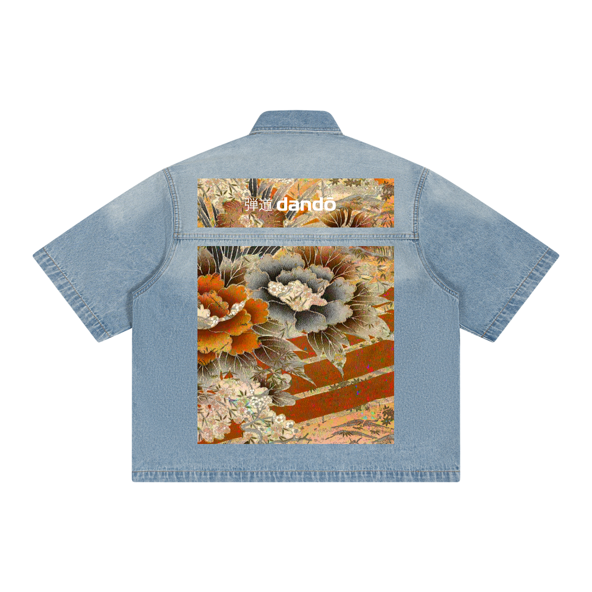 Dandō Yuzen Vintage Short Denim Shirt