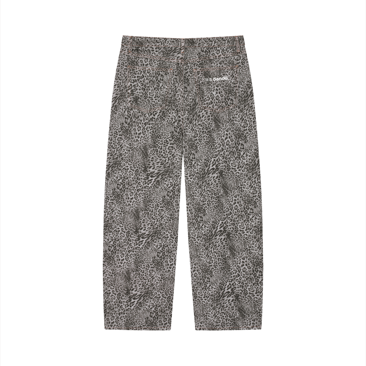 Dandō Vintage Wash Leopard Wide Leg Jeans