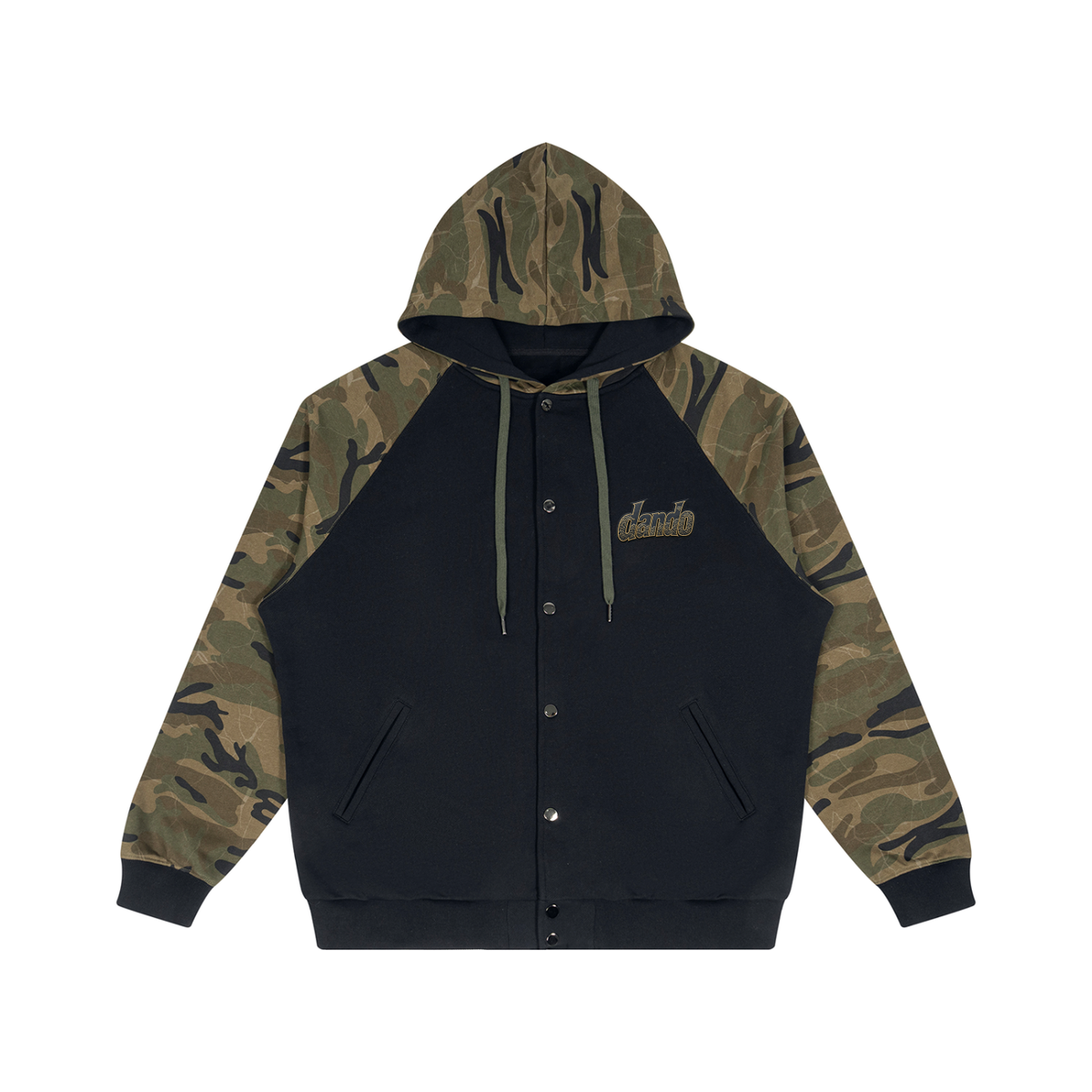 Dandō Dark Camo Raglan Zip Hoodie