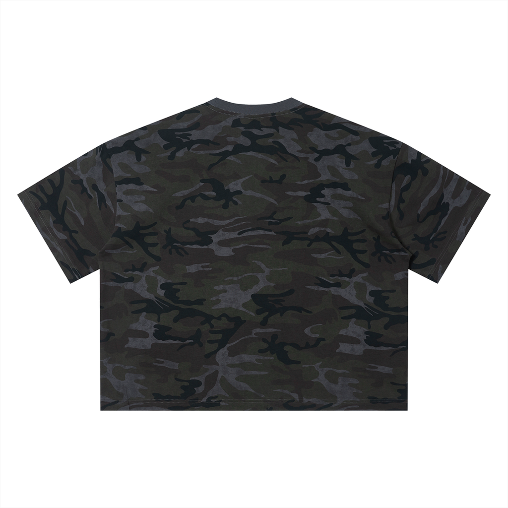 Dandō Dark Purple Camo Boxy Shirt