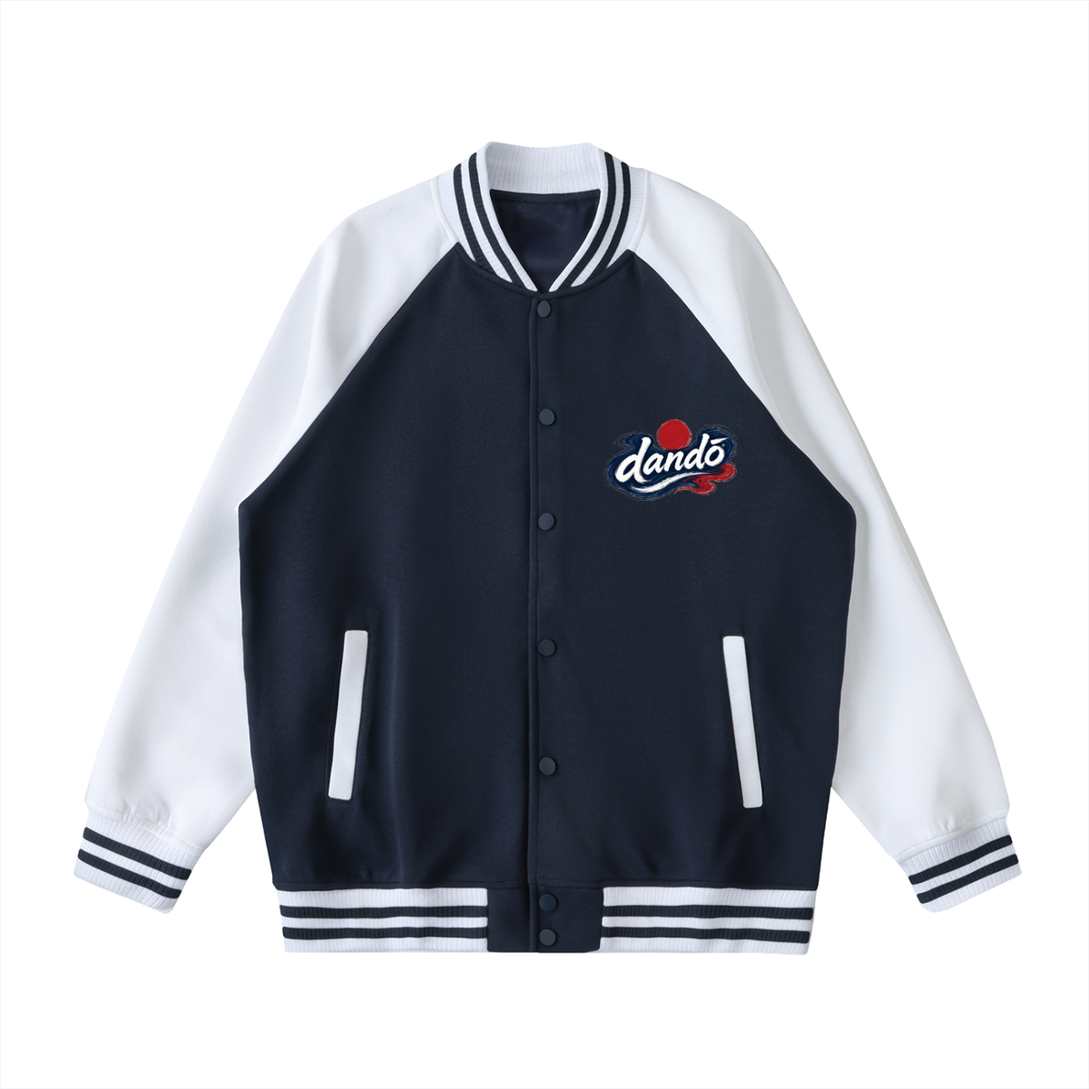 Dandō Red Sun Raglan Sleeve Varsity Jacket
