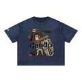 Clubbing Samurai Mineral Wash Boxy Cotton T-Shirt by Dandō